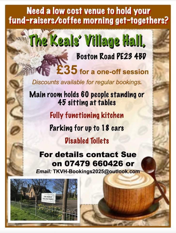 Details of the Keals’ Village Hall